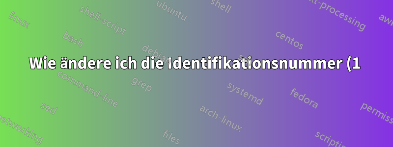 Wie ändere ich die Identifikationsnummer (1) meines Monitors in eine andere Nummer (2), ohne eine Neubestellung vorzunehmen?