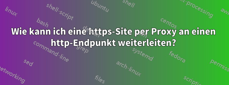 Wie kann ich eine https-Site per Proxy an einen http-Endpunkt weiterleiten?