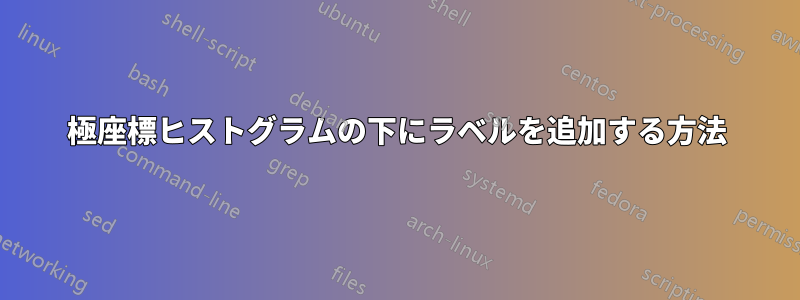 極座標ヒストグラムの下にラベルを追加する方法