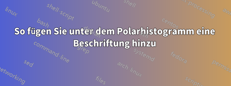 So fügen Sie unter dem Polarhistogramm eine Beschriftung hinzu