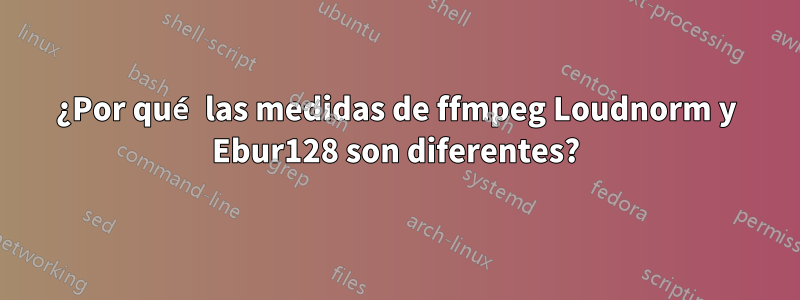 ¿Por qué las medidas de ffmpeg Loudnorm y Ebur128 son diferentes?