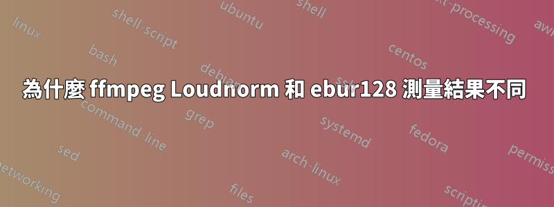 為什麼 ffmpeg Loudnorm 和 ebur128 測量結果不同