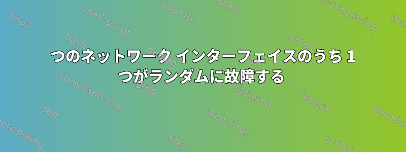 2 つのネットワーク インターフェイスのうち 1 つがランダムに故障する