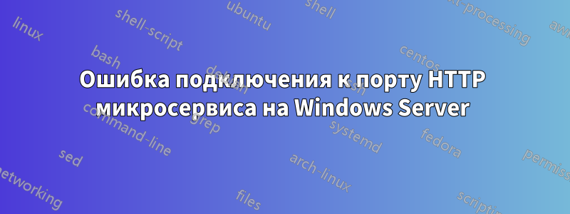 Ошибка подключения к порту HTTP микросервиса на Windows Server