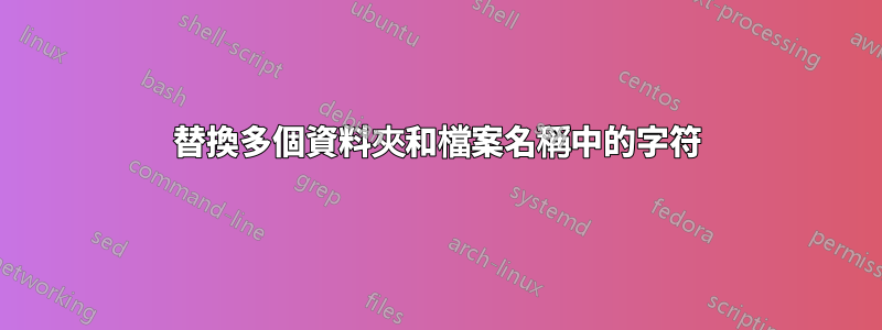 替換多個資料夾和檔案名稱中的字符