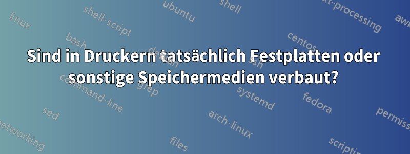 Sind in Druckern tatsächlich Festplatten oder sonstige Speichermedien verbaut?