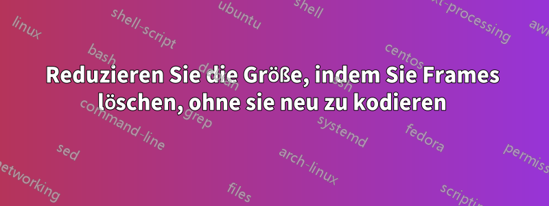 Reduzieren Sie die Größe, indem Sie Frames löschen, ohne sie neu zu kodieren