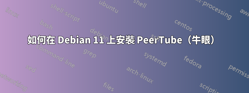 如何在 Debian 11 上安裝 PeerTube（牛眼）