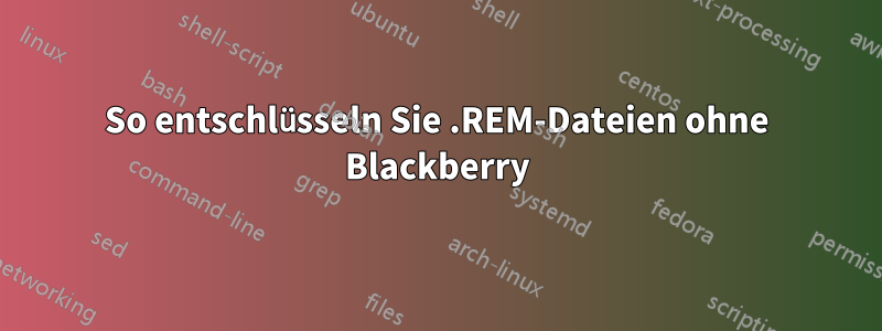 So entschlüsseln Sie .REM-Dateien ohne Blackberry