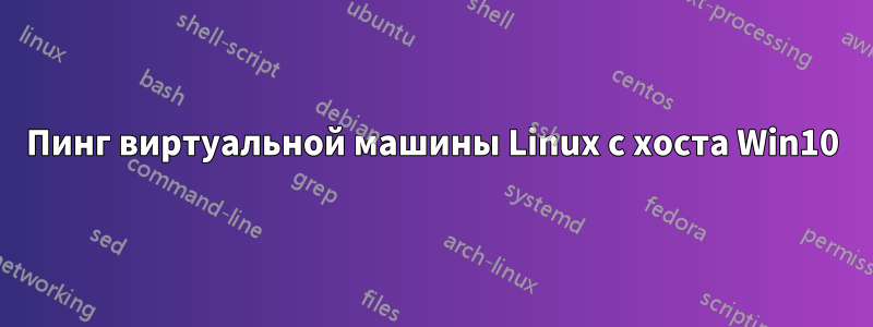 Пинг виртуальной машины Linux с хоста Win10