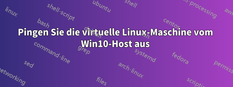 Pingen Sie die virtuelle Linux-Maschine vom Win10-Host aus