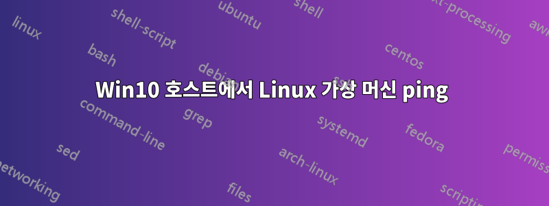 Win10 호스트에서 Linux 가상 머신 ping