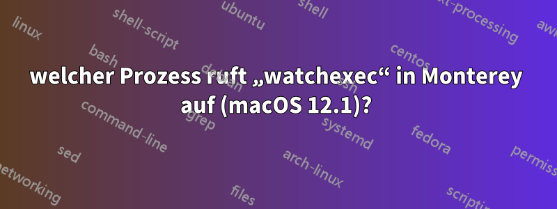 welcher Prozess ruft „watchexec“ in Monterey auf (macOS 12.1)?