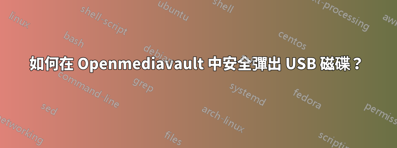 如何在 Openmediavault 中安全彈出 USB 磁碟？