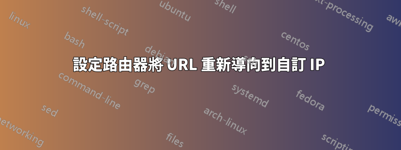 設定路由器將 URL 重新導向到自訂 IP