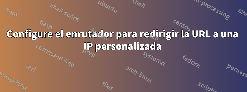 Configure el enrutador para redirigir la URL a una IP personalizada