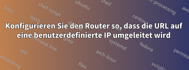 Konfigurieren Sie den Router so, dass die URL auf eine benutzerdefinierte IP umgeleitet wird