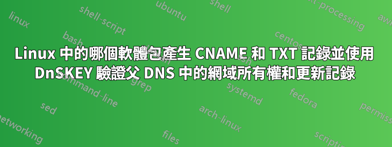 Linux 中的哪個軟體包產生 CNAME 和 TXT 記錄並使用 DnSKEY 驗證父 DNS 中的網域所有權和更新記錄