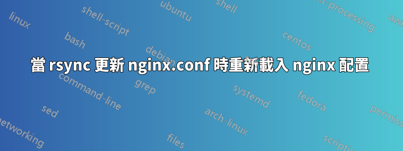 當 rsync 更新 nginx.conf 時重新載入 nginx 配置