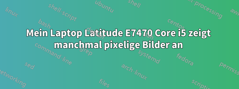 Mein Laptop Latitude E7470 Core i5 zeigt manchmal pixelige Bilder an
