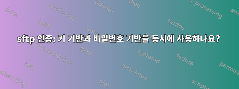 sftp 인증: 키 기반과 비밀번호 기반을 동시에 사용하나요?