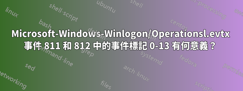Microsoft-Windows-Winlogon/Operationsl.evtx 事件 811 和 812 中的事件標記 0-13 有何意義？