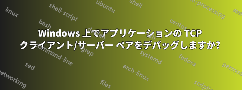 Windows 上でアプリケーションの TCP クライアント/サーバー ペアをデバッグしますか?