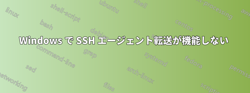 Windows で SSH エージェント転送が機能しない