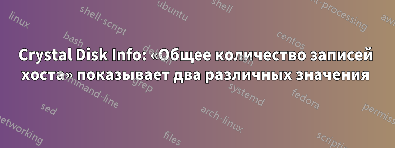 Crystal Disk Info: «Общее количество записей хоста» показывает два различных значения