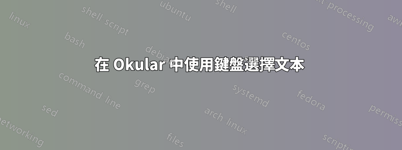 在 Okular 中使用鍵盤選擇文本