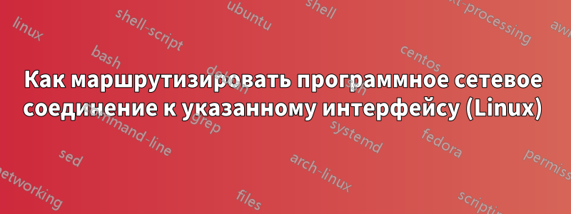 Как маршрутизировать программное сетевое соединение к указанному интерфейсу (Linux)