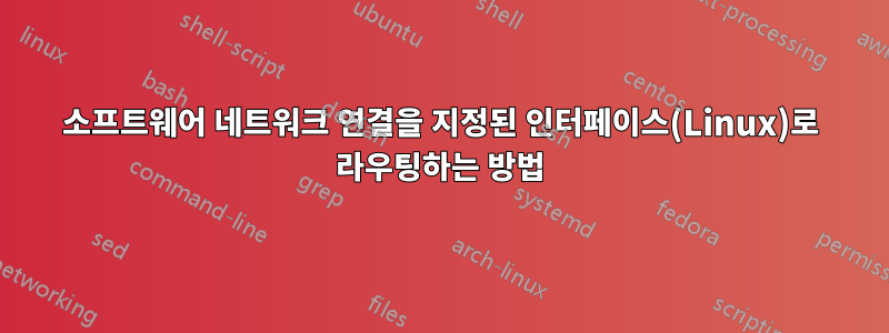 소프트웨어 네트워크 연결을 지정된 인터페이스(Linux)로 라우팅하는 방법