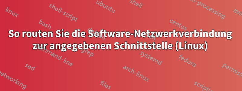 So routen Sie die Software-Netzwerkverbindung zur angegebenen Schnittstelle (Linux)