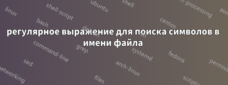 регулярное выражение для поиска символов в имени файла