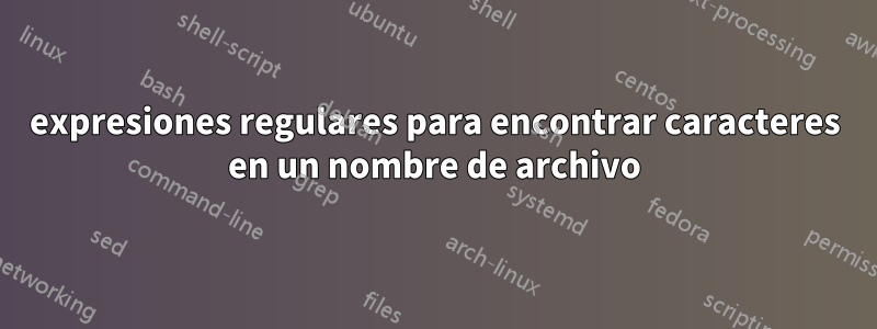 expresiones regulares para encontrar caracteres en un nombre de archivo