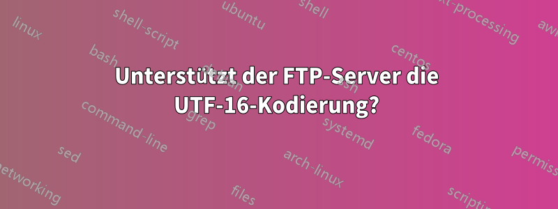 Unterstützt der FTP-Server die UTF-16-Kodierung?