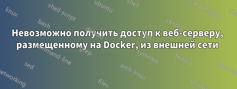 Невозможно получить доступ к веб-серверу, размещенному на Docker, из внешней сети