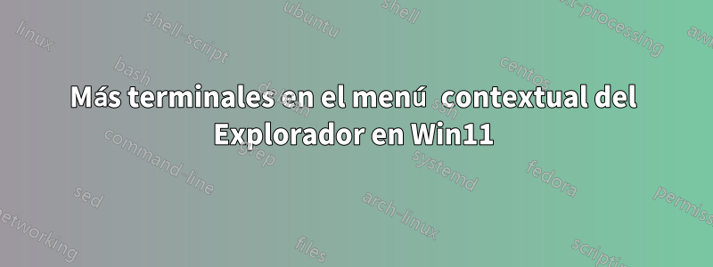 Más terminales en el menú contextual del Explorador en Win11