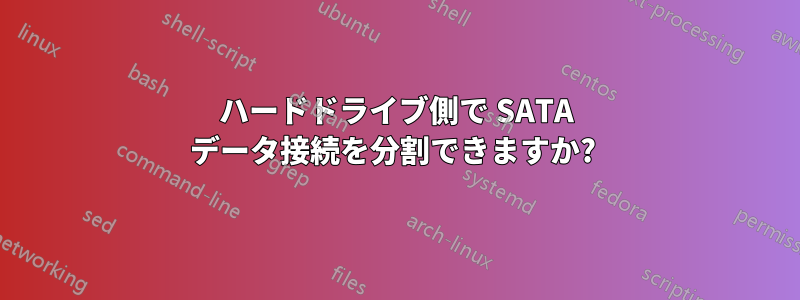 ハードドライブ側で SATA データ接続を分割できますか? 