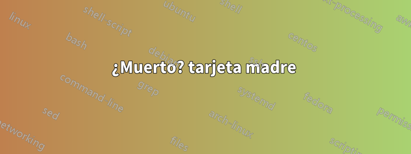 ¿Muerto? tarjeta madre