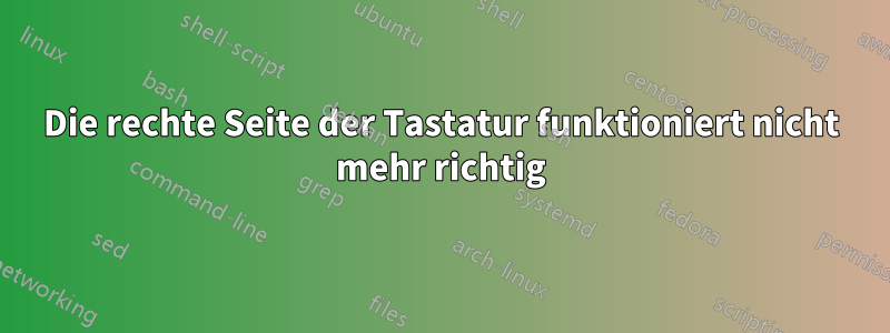 Die rechte Seite der Tastatur funktioniert nicht mehr richtig