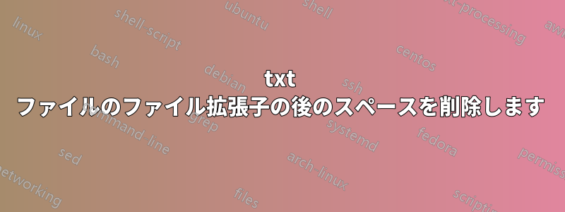 txt ファイルのファイル拡張子の後のスペースを削除します