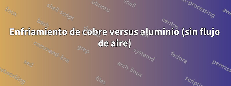 Enfriamiento de cobre versus aluminio (sin flujo de aire)