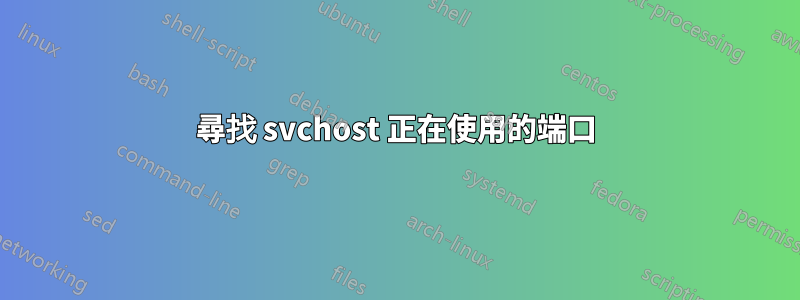 尋找 svchost 正在使用的端口