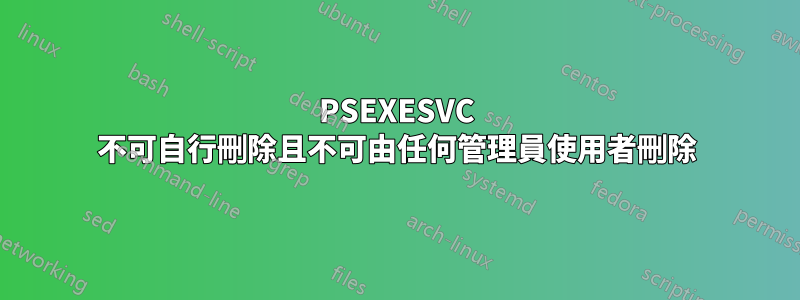 PSEXESVC 不可自行刪除且不可由任何管理員使用者刪除