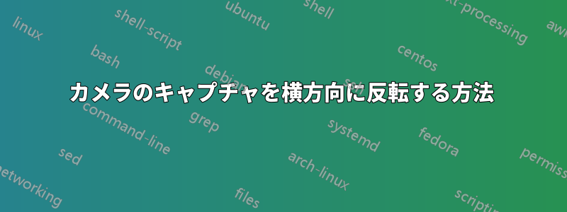 カメラのキャプチャを横方向に反転する方法