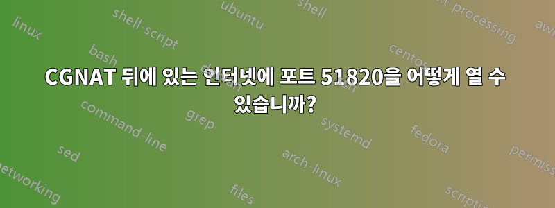 CGNAT 뒤에 있는 인터넷에 포트 51820을 어떻게 열 수 있습니까?