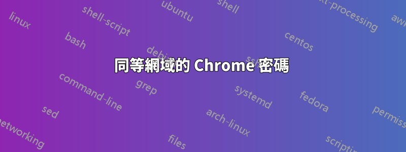 同等網域的 Chrome 密碼