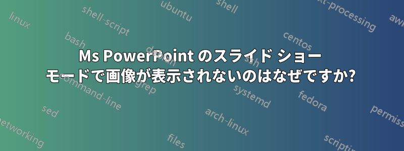 Ms PowerPoint のスライド ショー モードで画像が表示されないのはなぜですか?