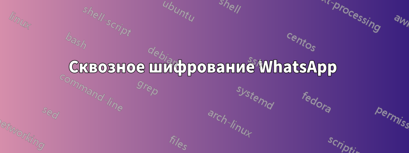 Сквозное шифрование WhatsApp